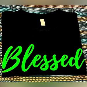 Blessed black unisex summer soft T-shirt